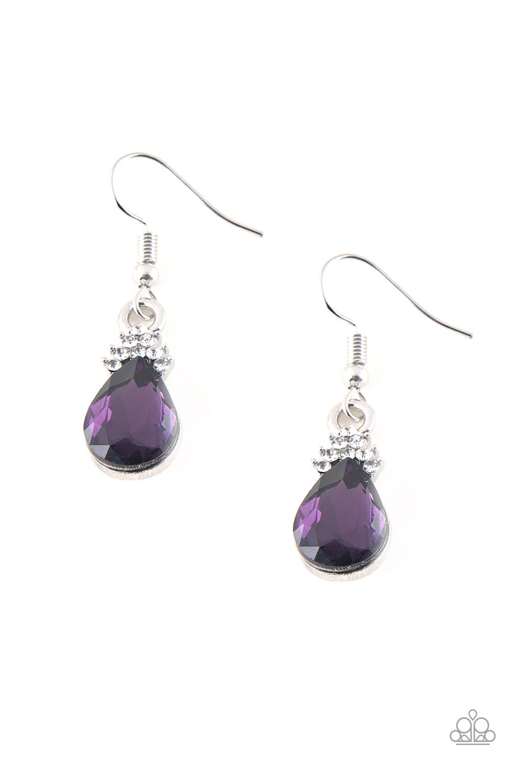 Paparazzi Earring ~ 5th Avenue Fireworks - Purple