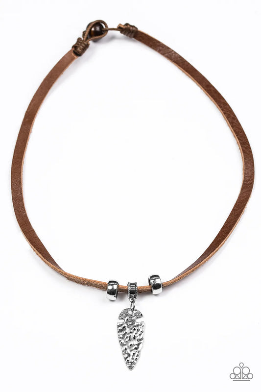 Paparazzi Necklace ~ Every CAVEMAN For Himself - Brown