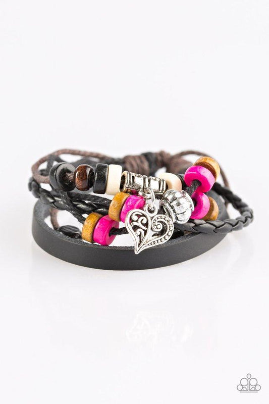Paparazzi Bracelet ~ Desert Heart - Pink
