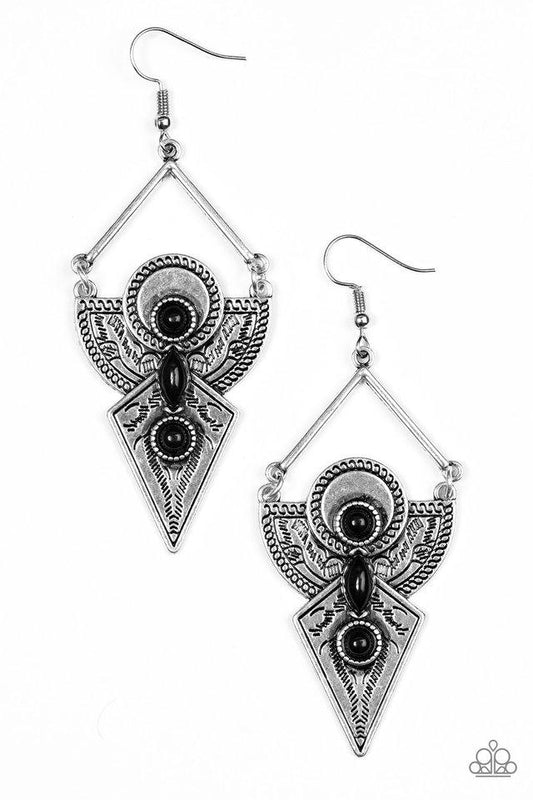 Paparazzi Earring ~ Desert Dynasty - Black