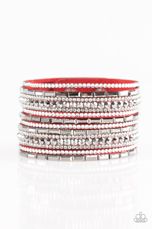 Paparazzi Bracelet ~ Wham Bam Glam - Red