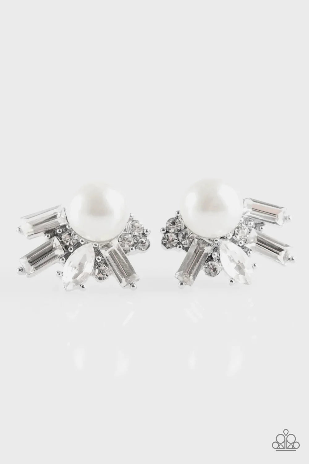 Paparazzi Earring ~ Radical Radiance - White Post