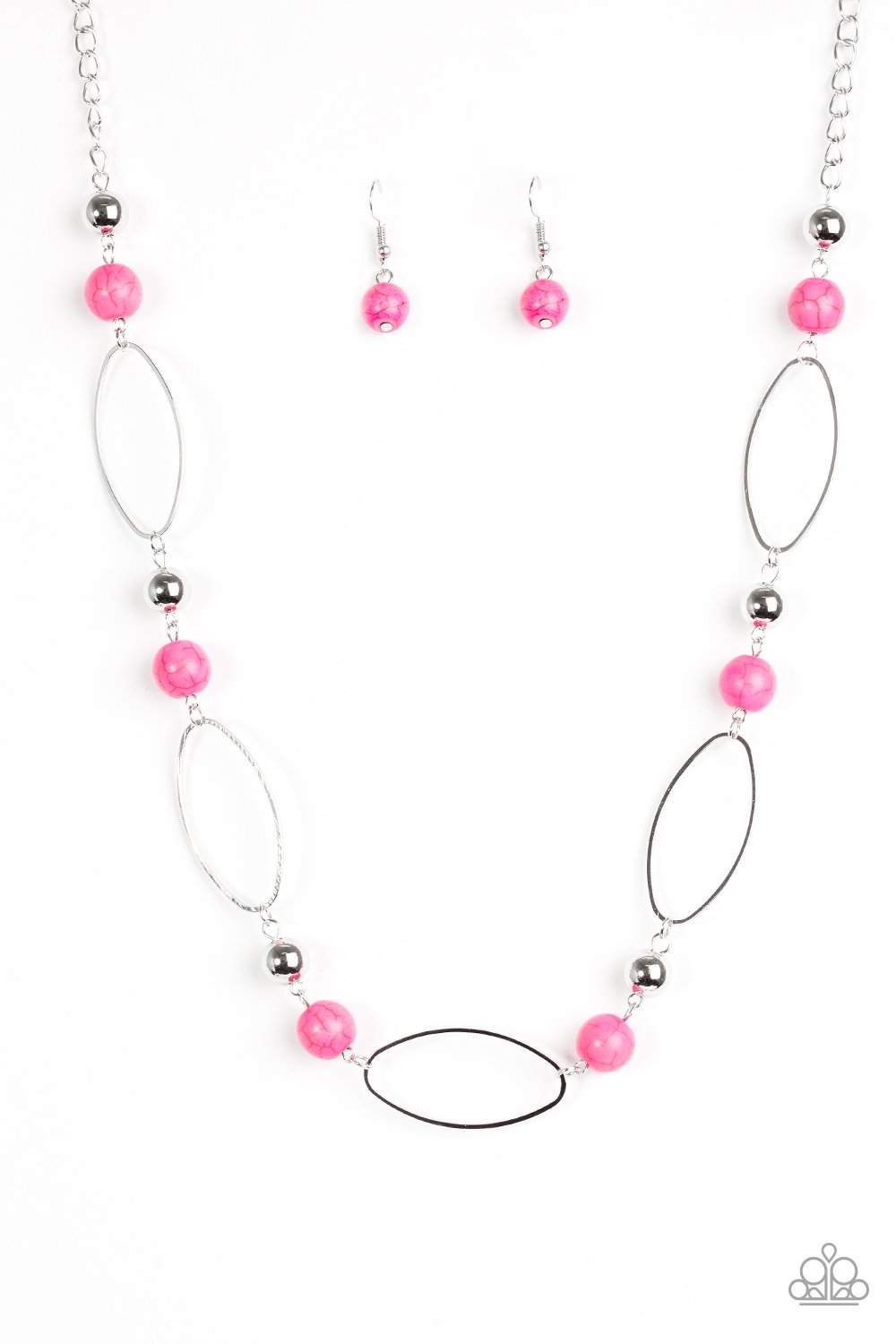 Paparazzi Necklace ~ Simple Stonework - Pink
