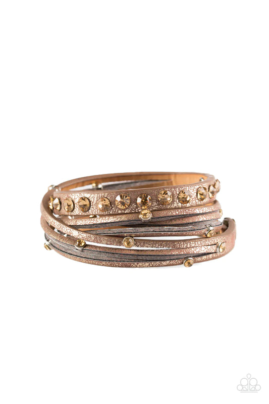 Paparazzi Bracelet ~ CATWALK It Off - Brown