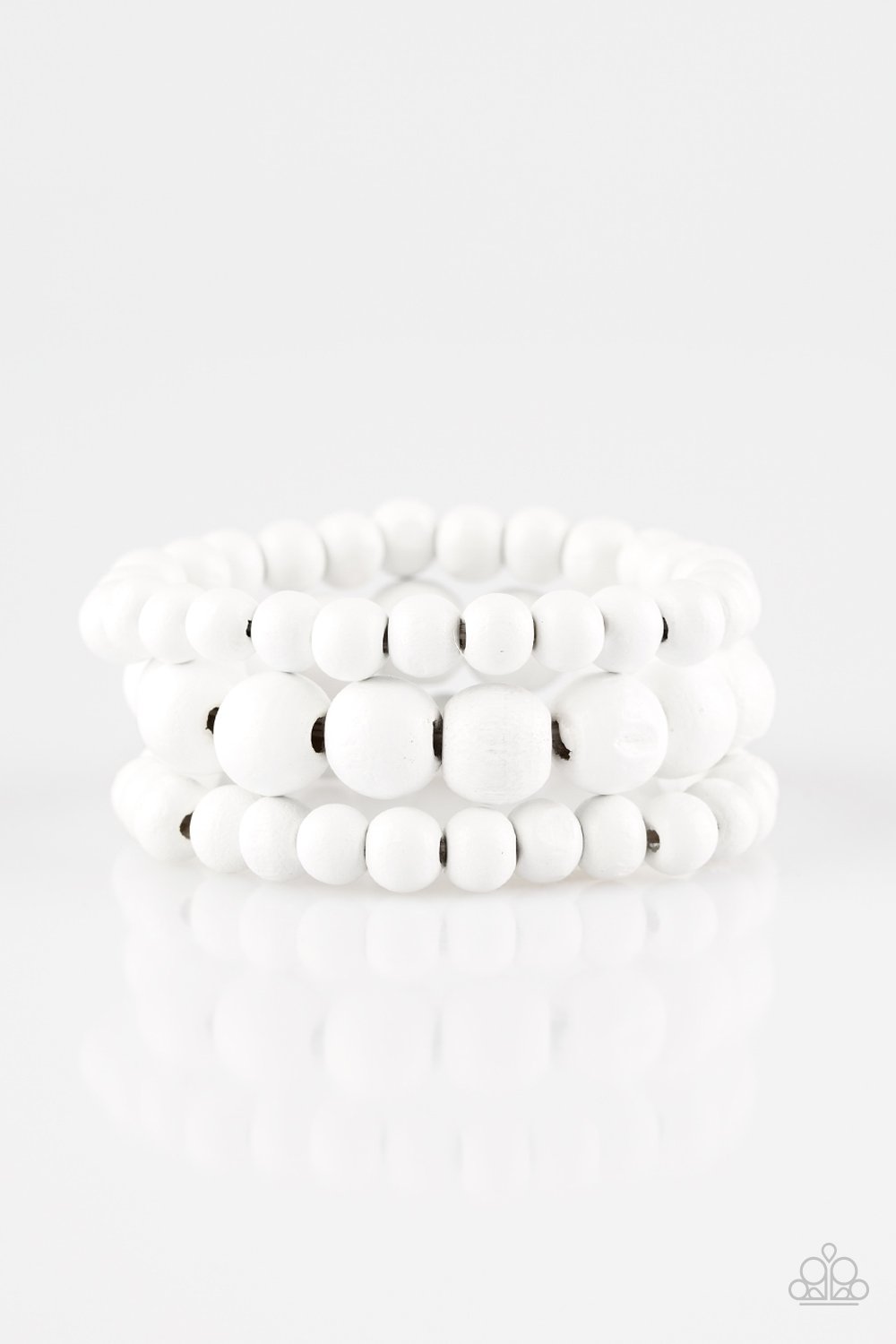 Paparazzi Bracelet ~ Wondrously Woodsy - White