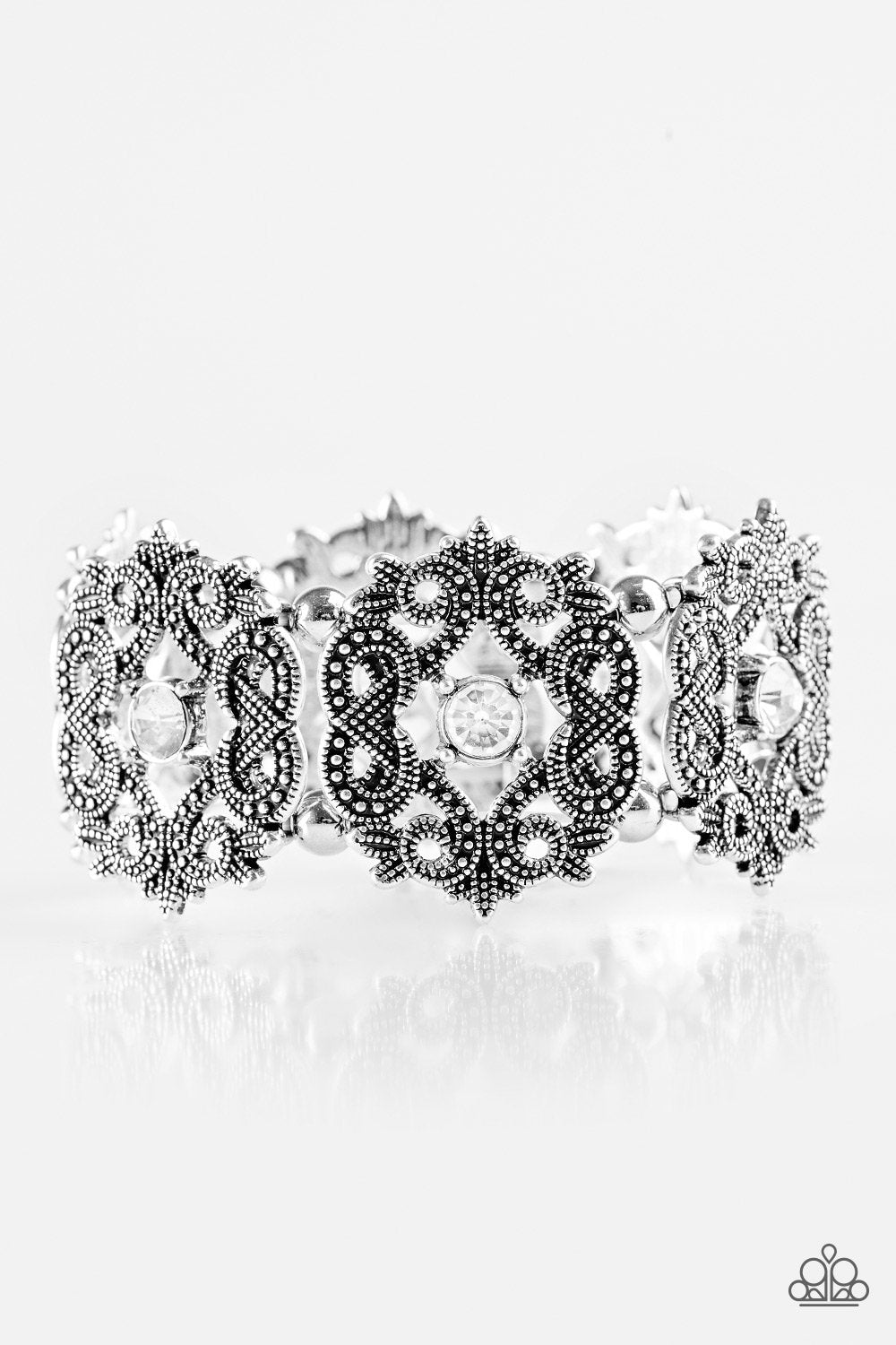 Paparazzi Bracelet ~ EMPRESS-ive Shimmer - White