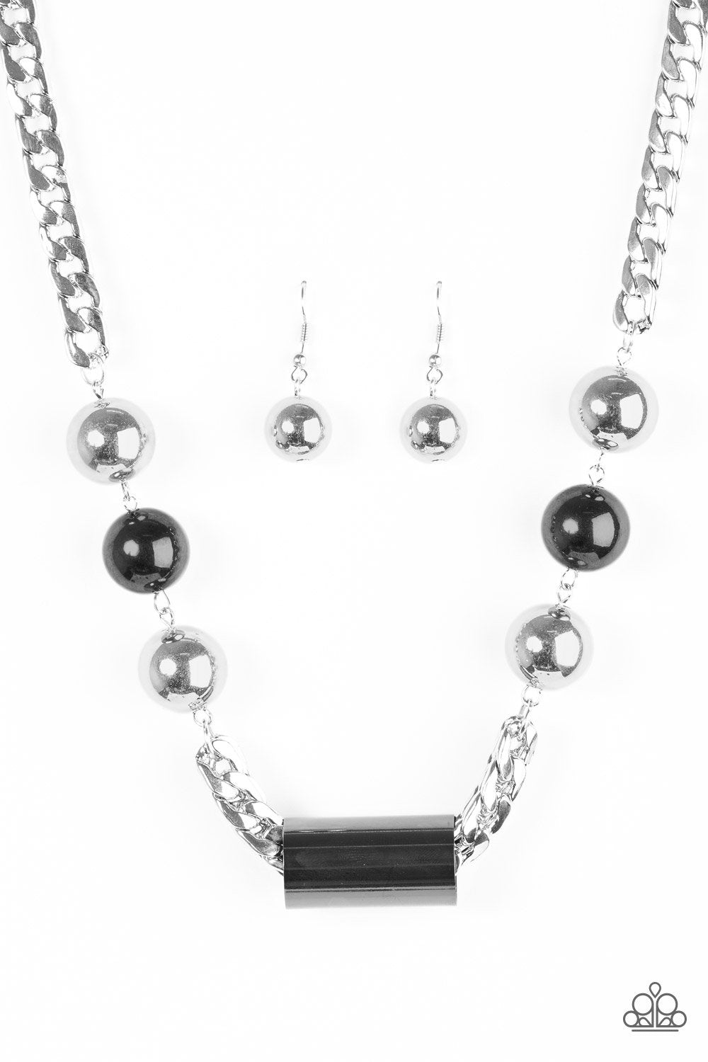 Paparazzi Necklace ~ All About Attitude - Silver