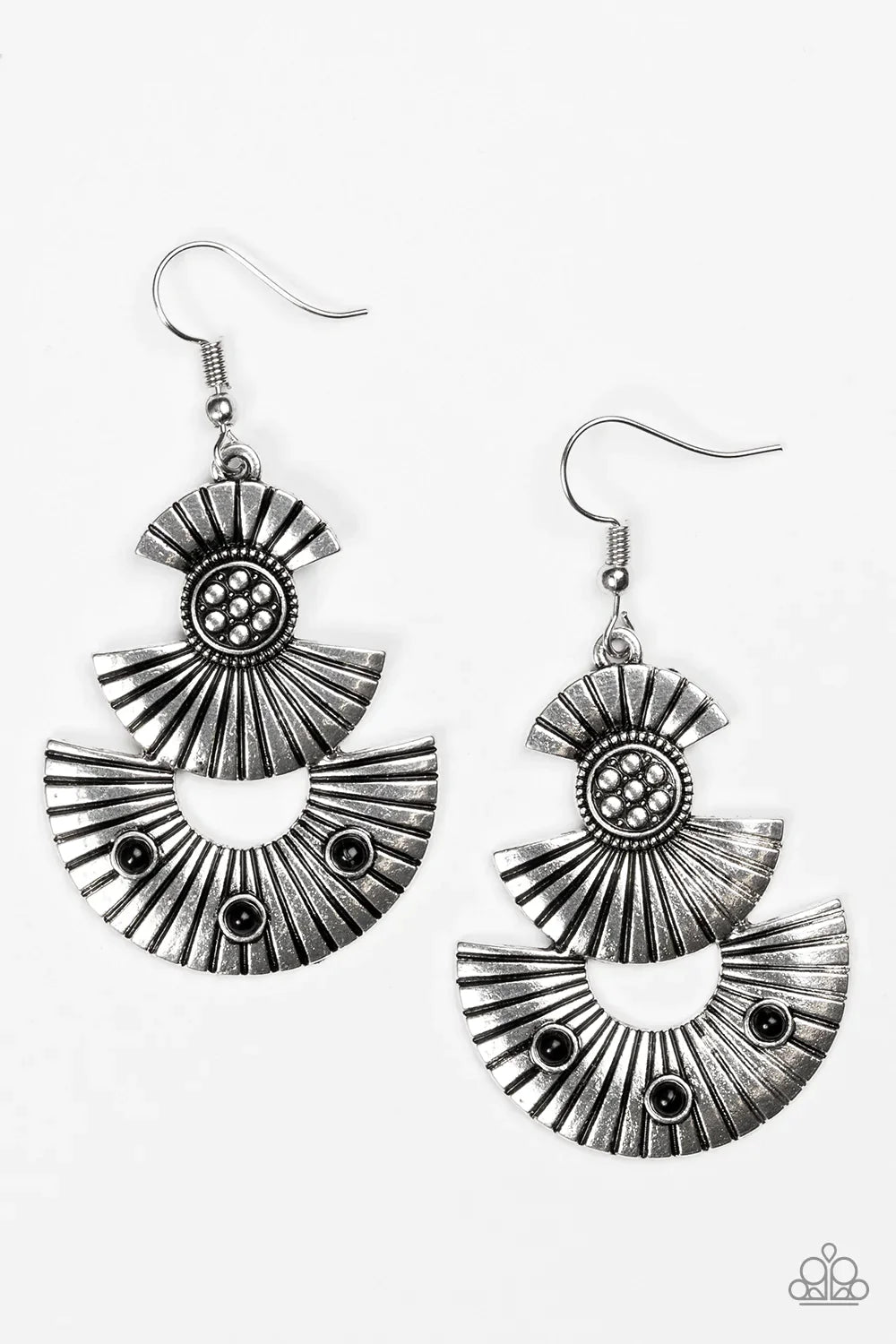 Paparazzi Earring ~ Far East - Black