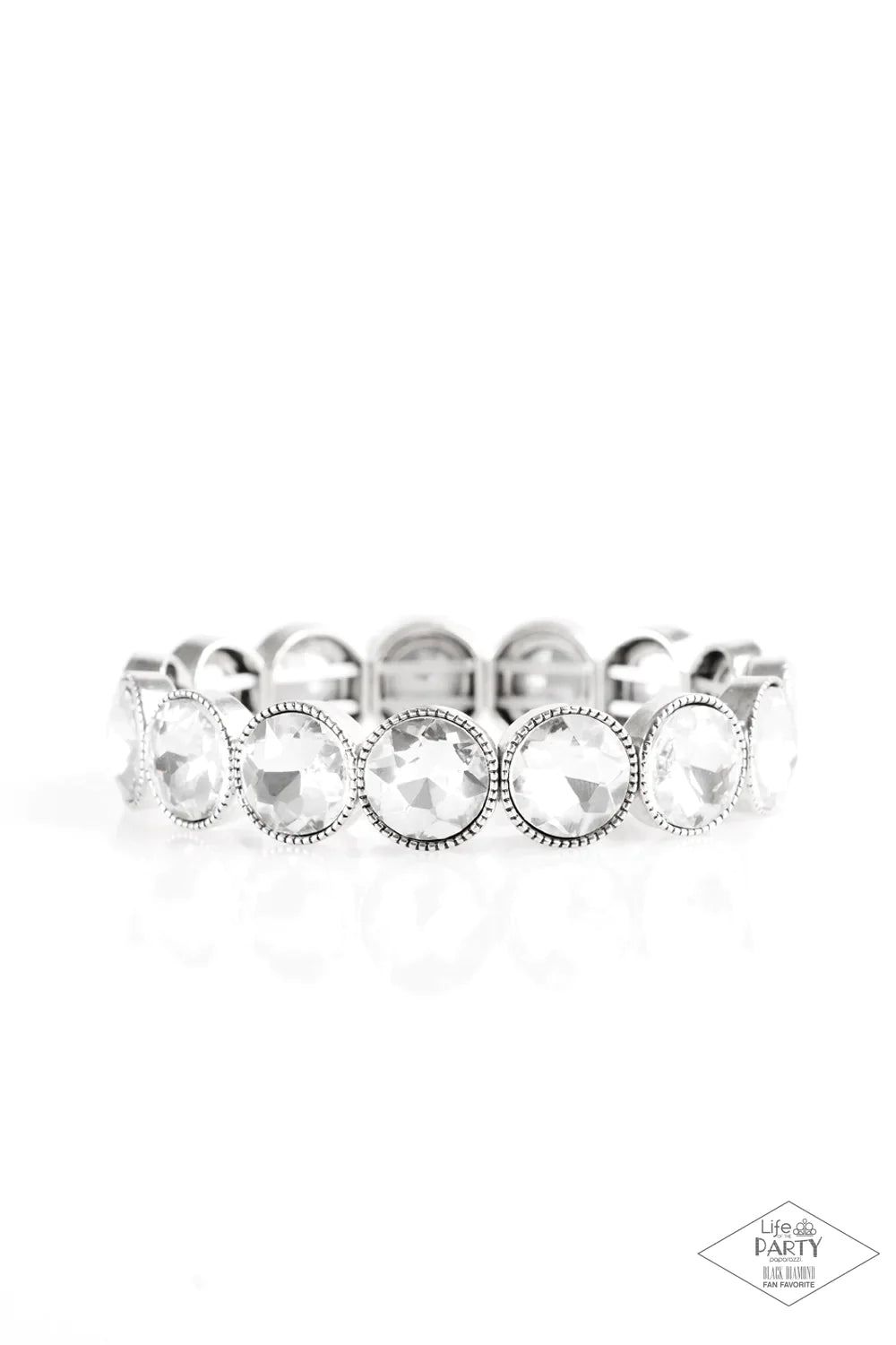 Paparazzi Bracelet ~ Number One Knockout - White