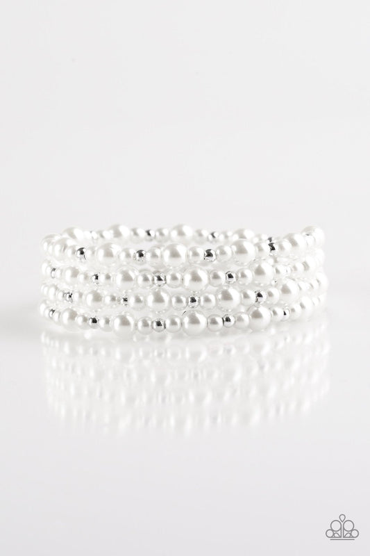 Paparazzi Bracelet ~ Classic Confidence - White