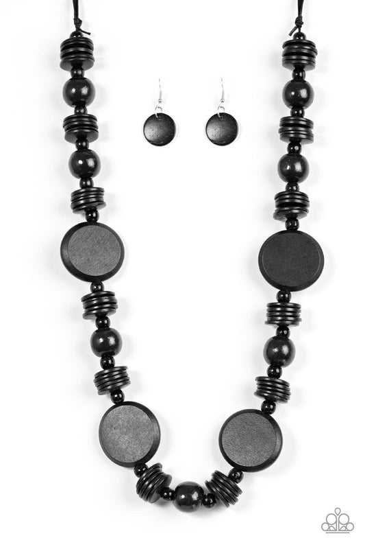 Paparazzi Necklace ~ Tiki Tonga - Black