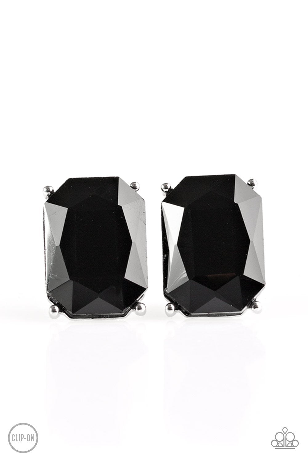 Paparazzi Earring ~ Opera House Hustle - Black Clip-On