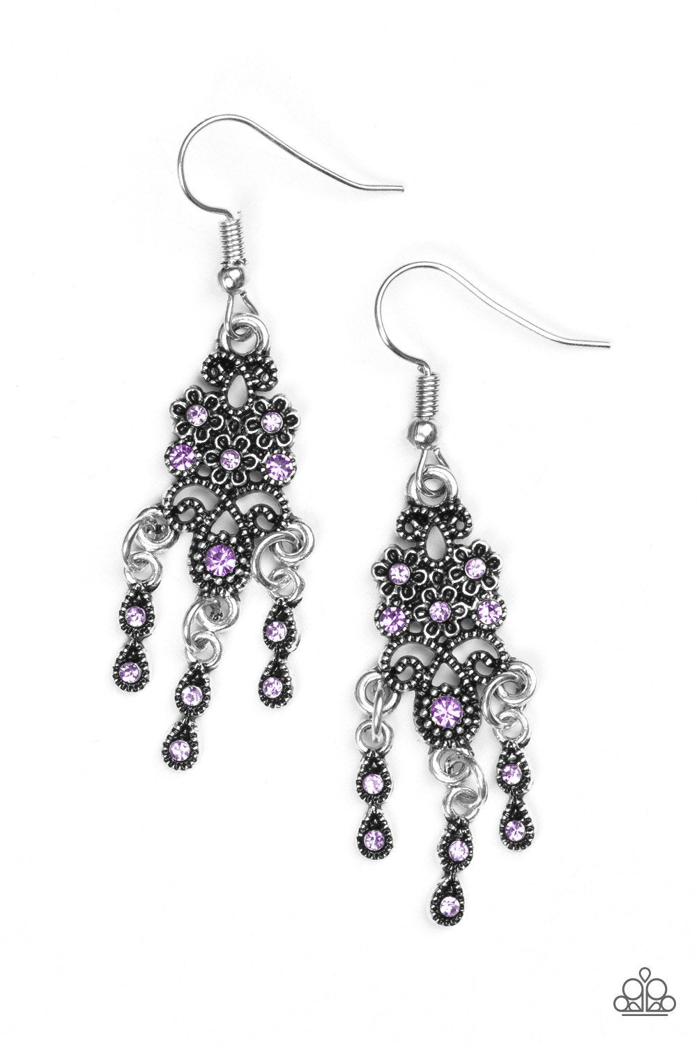 Paparazzi Earring ~ Spring Bling - Purple
