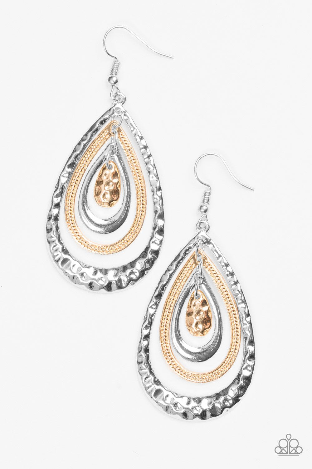 Paparazzi Earring ~ Metallic Monsoon - Multi