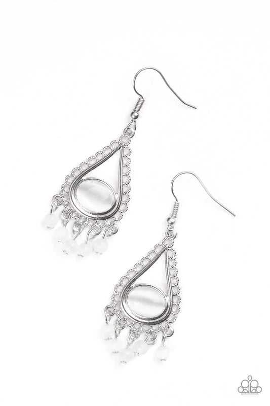 Paparazzi Earring ~ Give Me The GLOW-down - White