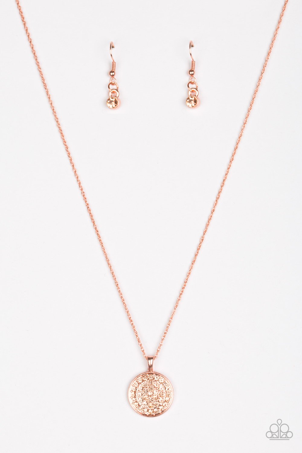 Paparazzi Necklace ~ Believe In Glitter - Copper