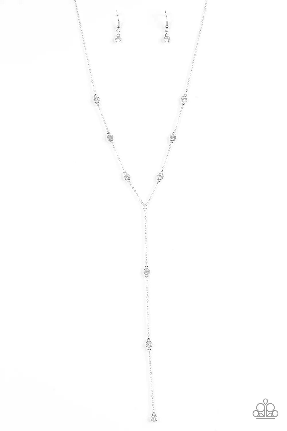 Paparazzi Necklace ~ STARLIGHT The Way - White