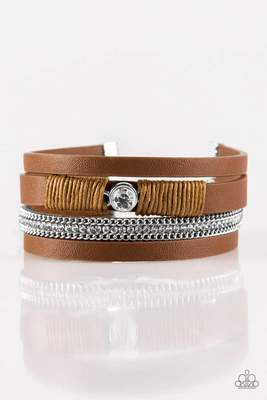 Paparazzi Bracelet ~ Catwalk Craze - Brown