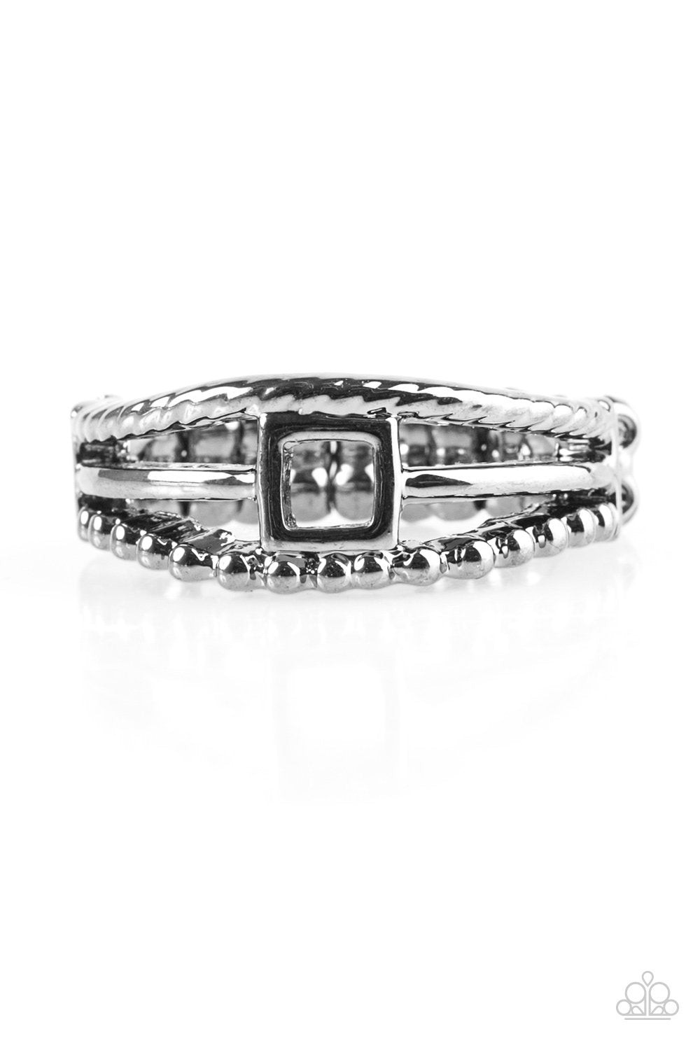 Paparazzi Ring ~ A Square Deal - Black
