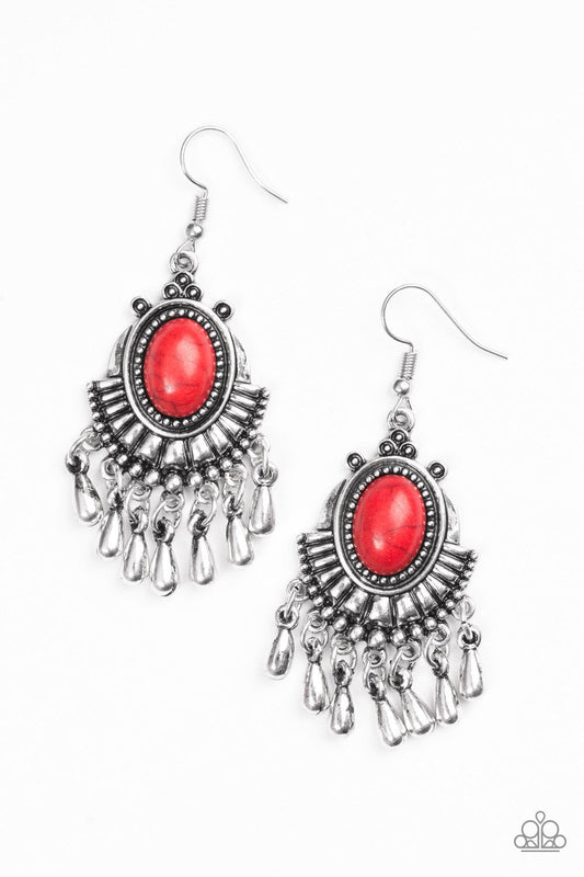 Paparazzi Earring ~ Onward and Westward - Red