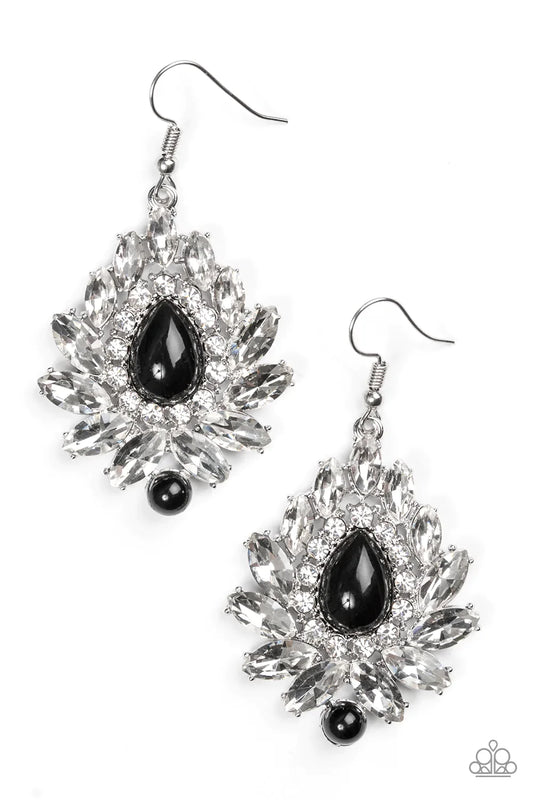 Paparazzi Earring ~ Trophy Trove - Black