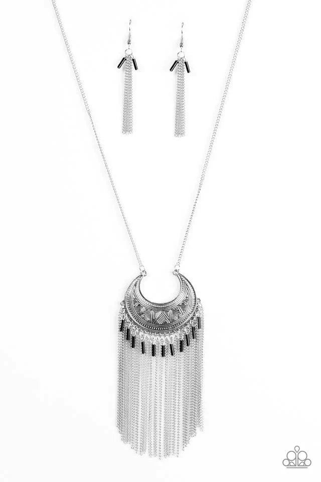 Paparazzi Necklace ~ Desert Coyote - Black