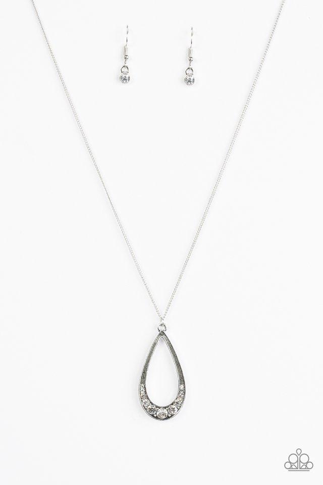 Paparazzi Necklace - Teardrop Tease - White