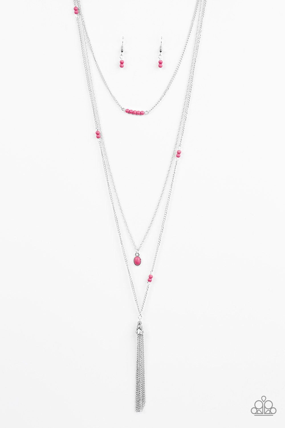 Paparazzi Necklace ~ SANDSTONE Castles - Pink