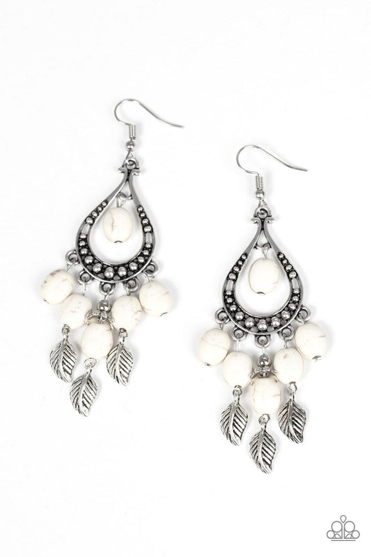 Paparazzi Earring ~ Western Wanderlust - White