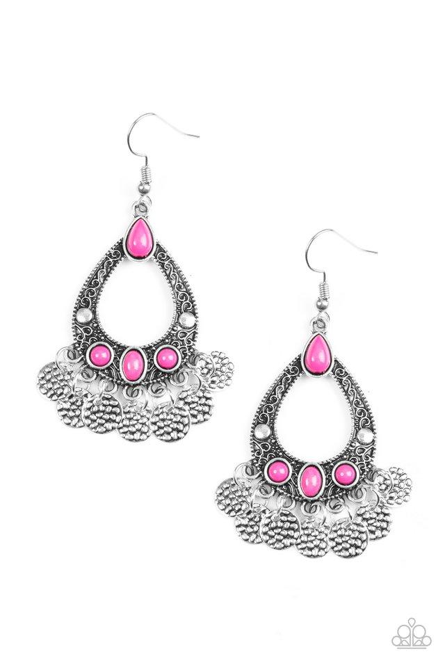 Paparazzi Earring ~ Island Escapade - Pink