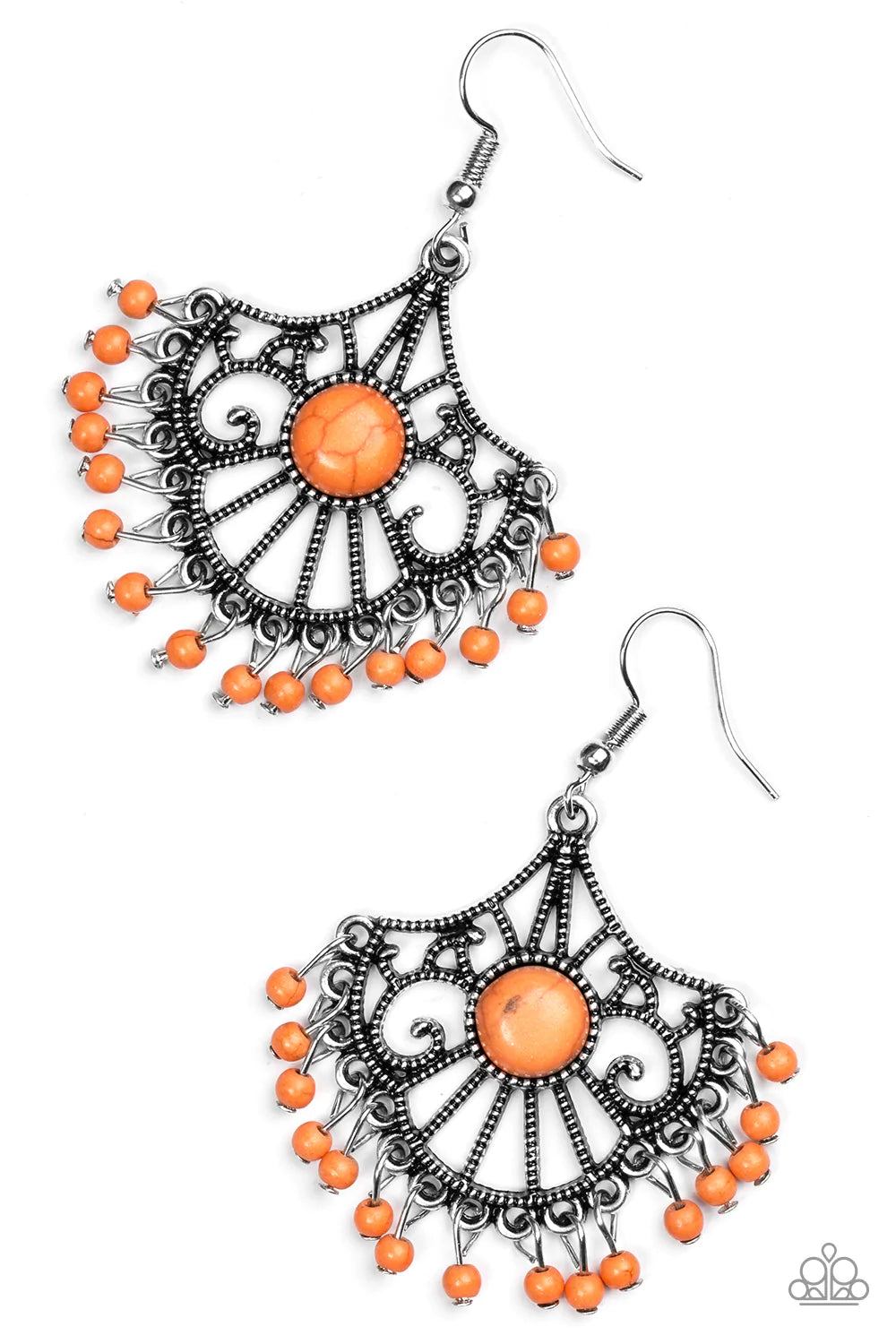 Paparazzi Earring ~ Stone Lagoon - Orange