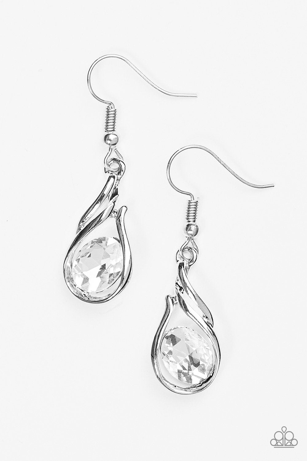 Paparazzi Earring ~ HAUTE On Your Heels! - White