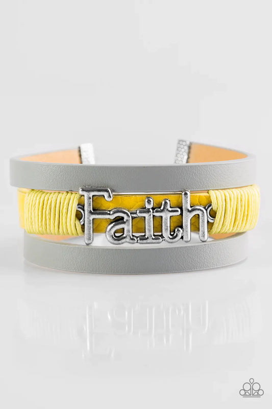 Paparazzi Bracelet ~ An Act Of Faith - Yellow