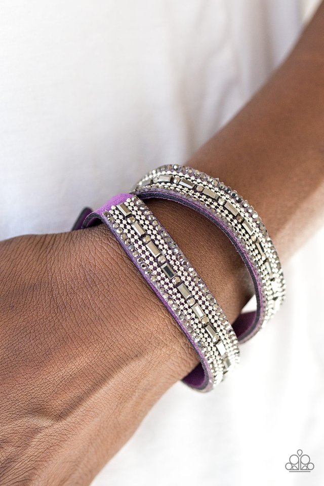 Shimmer and Sass - Purple - Paparazzi Bracelet Image