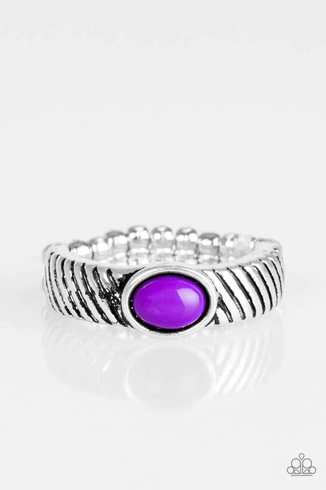 Paparazzi Ring ~ Zebra Zen - Purple