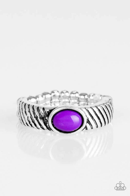 Paparazzi Ring ~ Zebra Zen - Purple