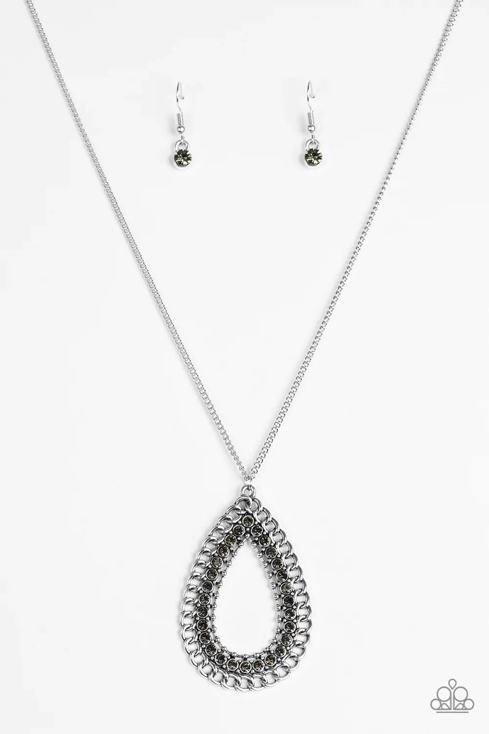 Paparazzi Necklace ~ Drippin In Drama - Silver