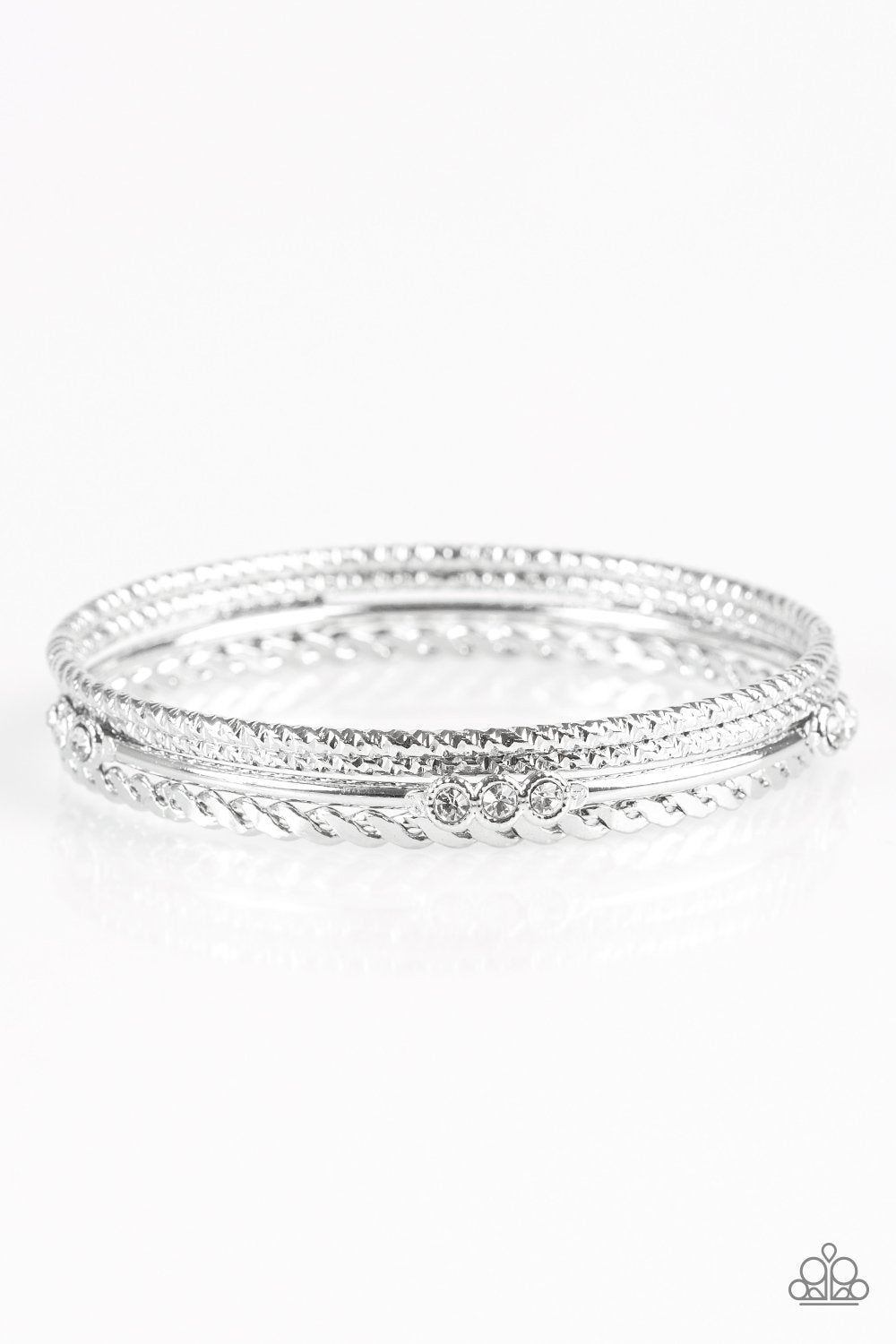 Paparazzi Bracelet ~ Subtle Shimmer - White