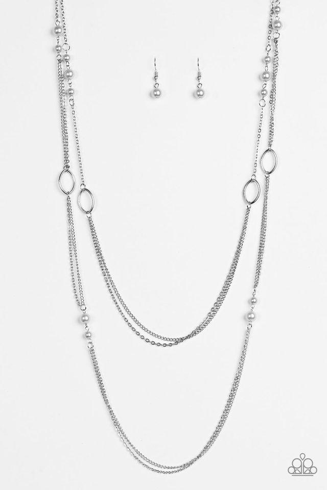 Paparazzi Necklace ~ The New Girl In Town - Silver