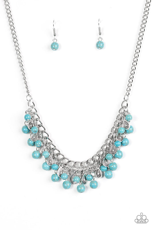 Paparazzi Necklace ~ Poshly Paleo - Blue