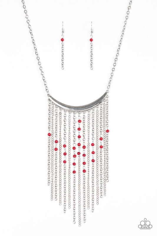 Paparazzi Necklace ~ Runaway Rumba - Red