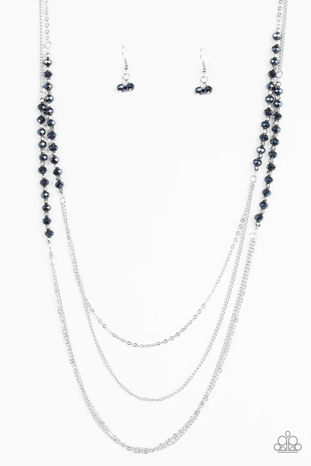 Paparazzi Necklace ~ Shimmer Showdown - Blue