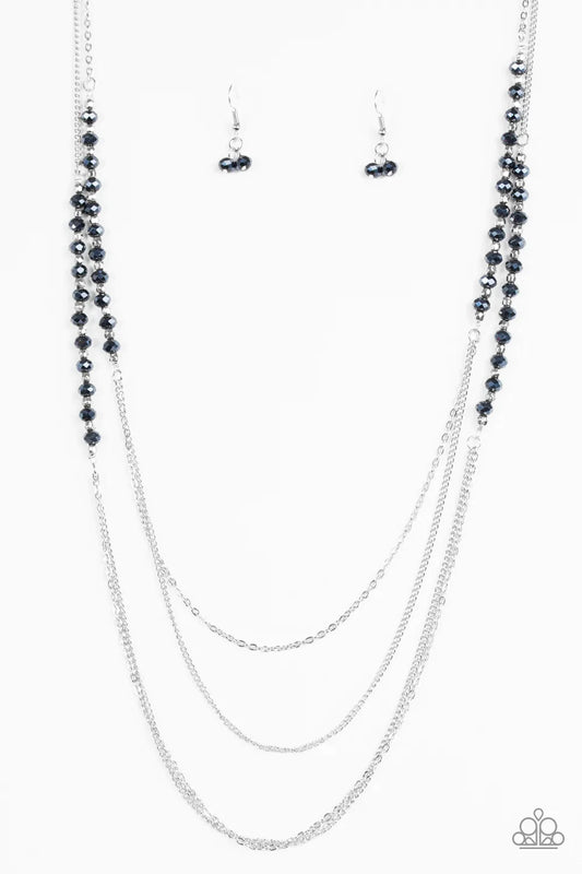 Paparazzi Necklace ~ Shimmer Showdown - Blue