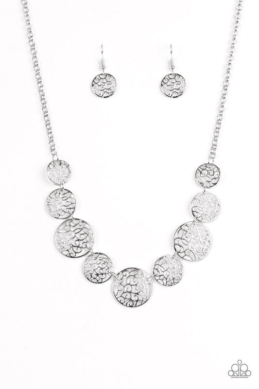 Paparazzi Necklace ~ All The Time In The WHIRL - Silver