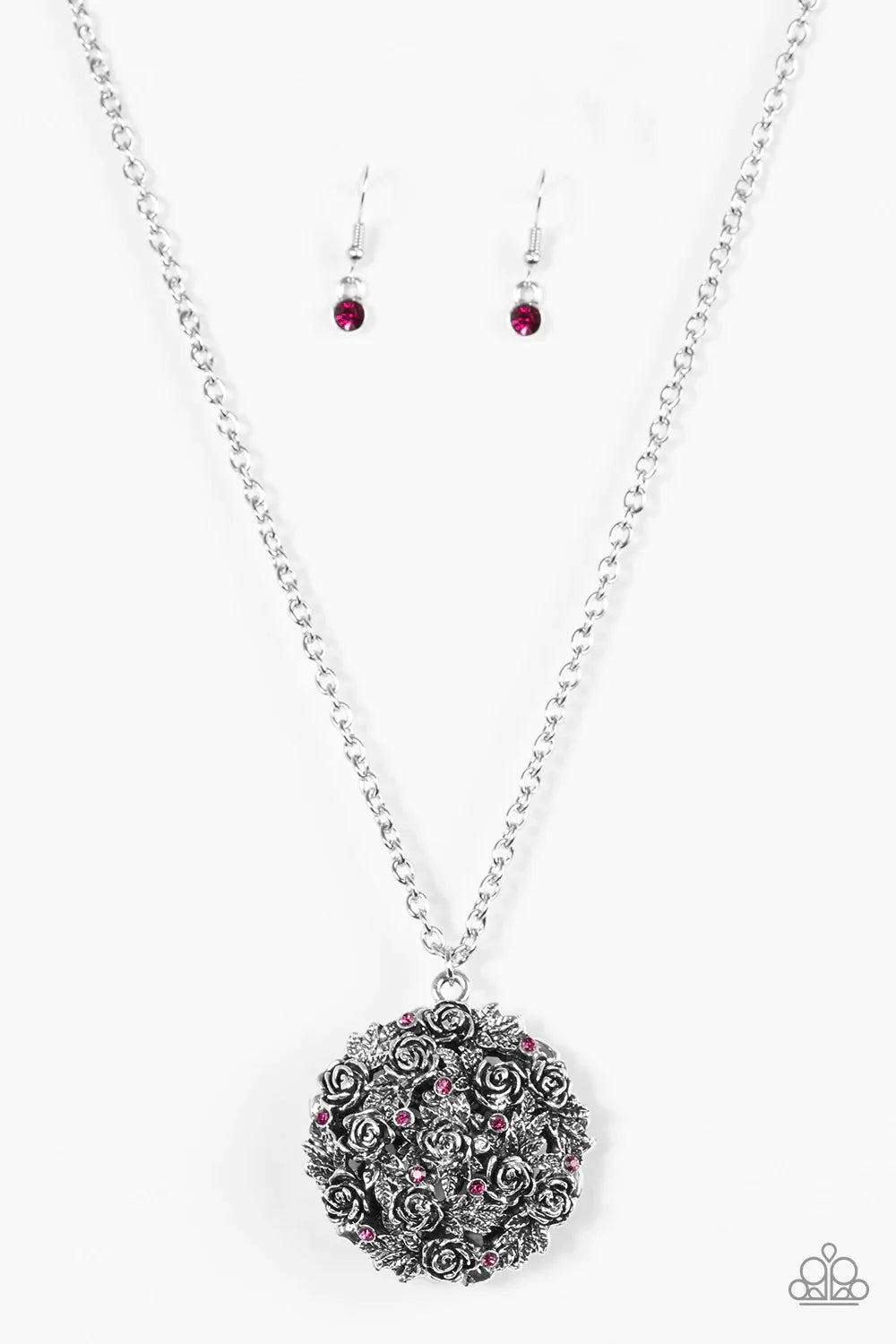 Paparazzi Necklace ~ Royal In Roses - Pink