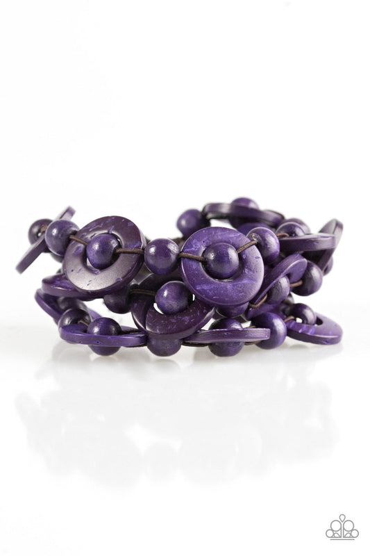 Paparazzi Bracelet ~ Cancun Catch - Purple