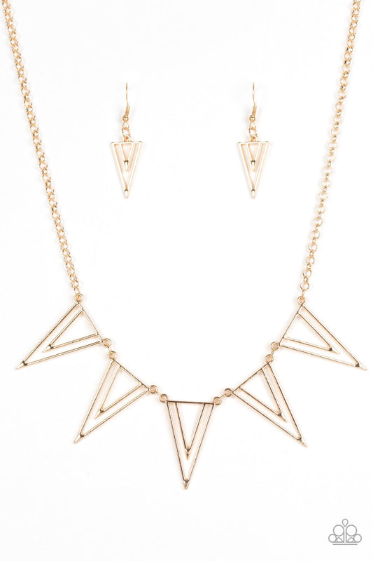 Paparazzi Necklace ~ Bite The Big One - Gold