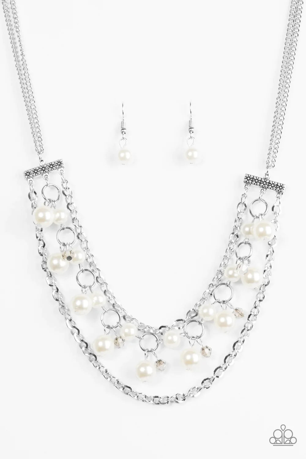 Paparazzi Necklace ~ Rockefeller Romance - White