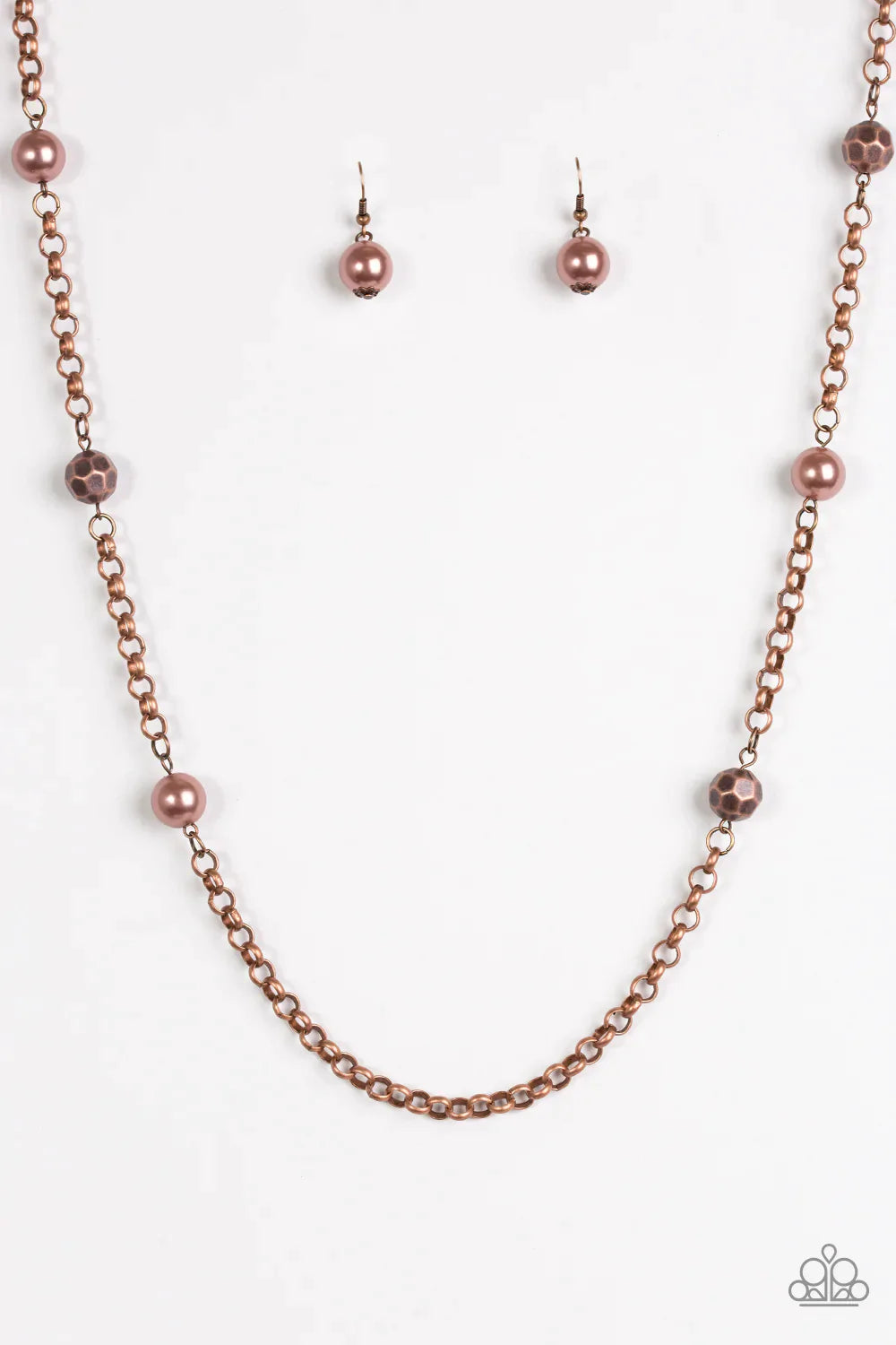 Paparazzi Necklace ~ Showroom Shimmer - Copper