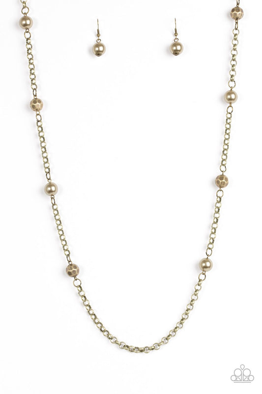 Paparazzi Necklace ~ Showroom Shimmer - Brass
